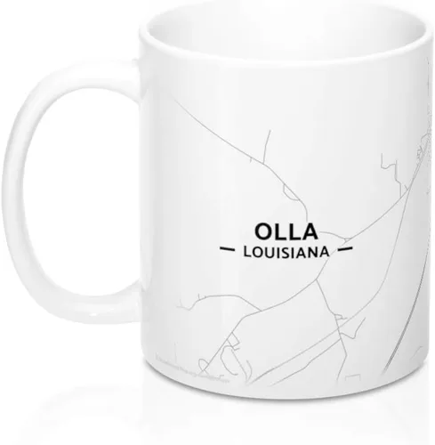 Miniatura 3 de Olla, Louisiana LA Map Mug (11 oz)