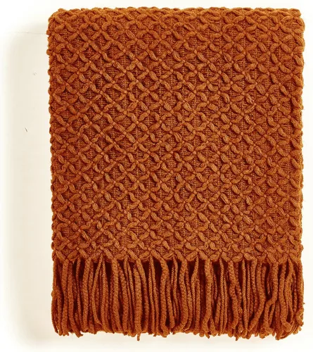 Miniatura 6 de CREVENT Manta de punto bohemio de granja para sofá, silla, cama, decoración del hogar, suave, cálida, acogedora, ligera para primavera, verano