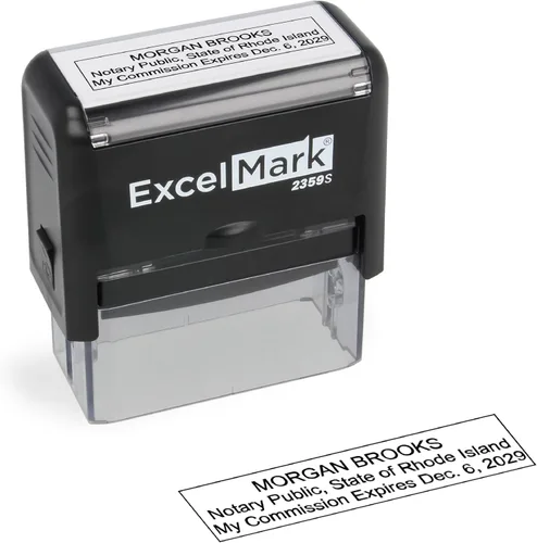Miniatura 13 de ExcelMark Sello Notarial para los 50 Estados - Sello Oficial del Estado - Texas Negro