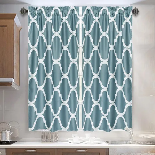 Miniatura 48 de Melodieux - Cortinas de bolsillo de moda marroquí para cocina, cafetería o baño, pequeñas ventanas