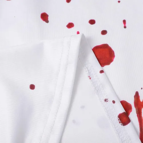 Miniatura 2 de Vestido sin mangas sexy con estampado sangriento para mujer, con cuello redondo y estampado sangriento, para mujer