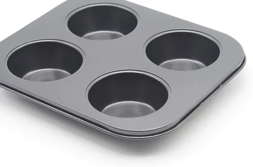 Miniatura 2 de Molde para magdalenas de 6 tazas para hornear cupcakes, sin palillo, acero al carbono, fácil de limpiar