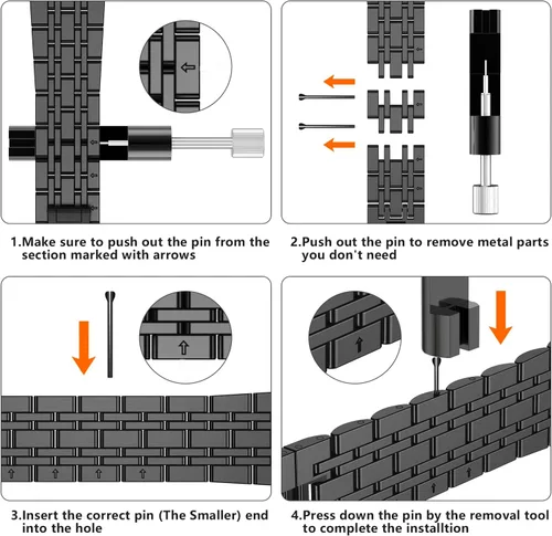 Miniatura 7 de Tasikar Correa compatible con Apple Watch Band de 1.654 pulgadas (Serie 11/10) 1.614 pulgadas, 1.575 pulgadas, 1.496 pulgadas, correa de metal
