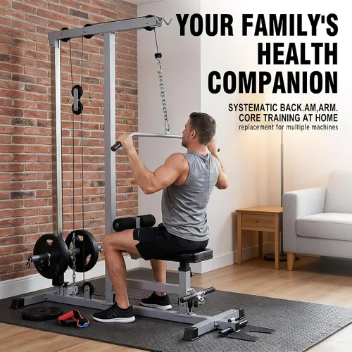 Miniatura 3 de Máquina de remo GDLF LAT Pull Down de tracción baja para entrenamiento de fuerza con barra de ejercicio para el cuerpo