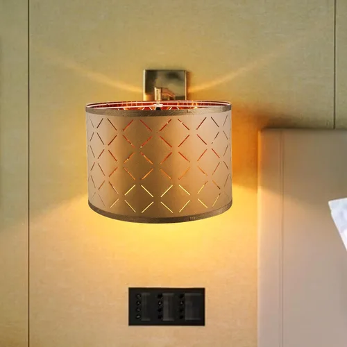 Miniatura 7 de PRETYZOOM Pantalla negra de tambor para lámpara de mesa, lámpara de pie, pantallas medianas para el hogar, cubierta hueca de 13 x 9 pulgadas, araña