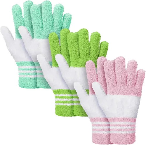 Miniatura 11 de Patelai 12 pares de guantes de microfibra para limpiar plantas de interior, persianas, muebles, casa (colores surtidos, medianos)