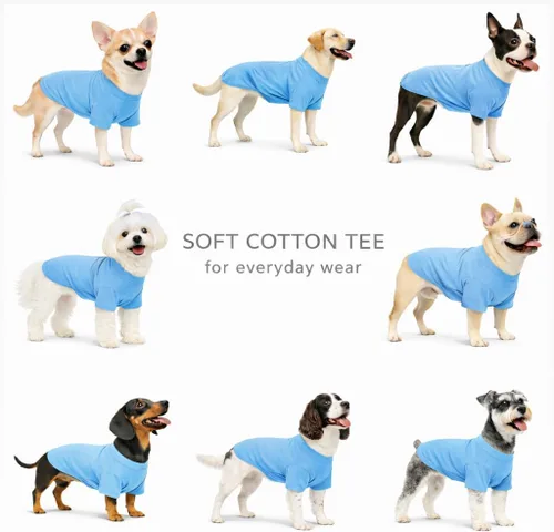 Miniatura 5 de Lovelonglong 2019 - Ropa para mascotas, Disfraces para Perro, Ropa Camisetas en blanco para Perros Grande Medianos Pequeños 100% Algodón 18