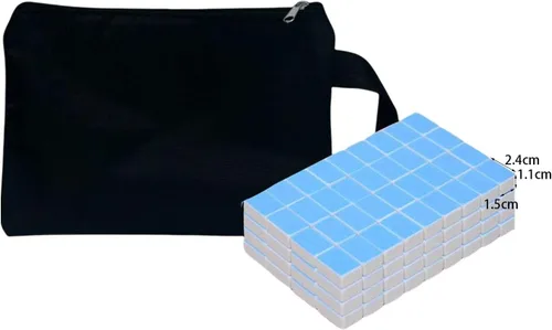 Miniatura 7 de Mahjong de 144 azulejos, mini juego de mahjong, juego de mahjong chino profesional, mini mahjong de viaje para viajes, azul