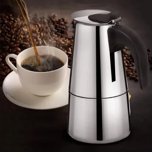 Miniatura 3 de Moka Pot 300ML Moka Espress - Cafetera de acero inoxidable, cafetera italiana, cafetera aislada para el hogar