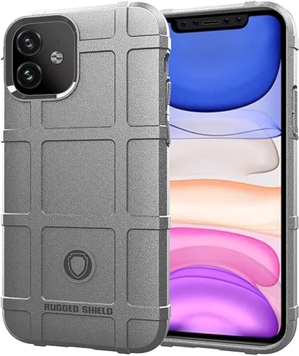 Miniatura 17 de Para iPhone 11 Caso, (Rugged Shield Series) TPU Funda Protectora Táctica Gruesa De Armadura Sólida Para IPhone 11 (6.1 Pulgadas) - Verde Ejército