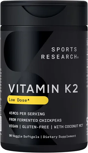 Miniatura 11 de 100 Microgramos de la vitamina K2 (como MK7) con aceite de coco orgánico para una mejor absorción, con MenaQ7 clínicamente probada y formulado sin