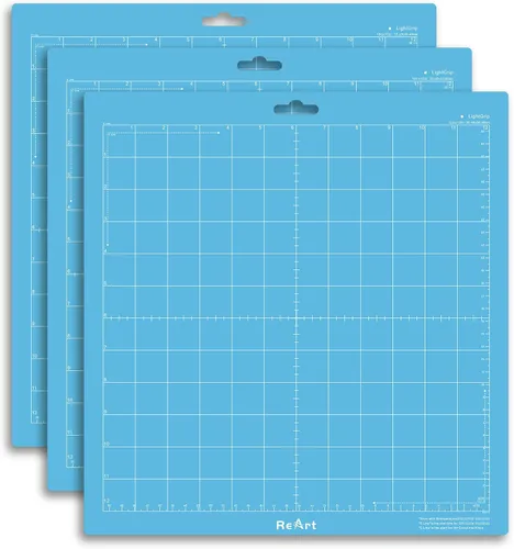 Miniatura 10 de ReArt Alfombrilla de corte para Silhouette Cameo, 3 paquetes de 12 x 12 pulgadas, juego de alfombrillas de corte adhesivas de agarre estándar