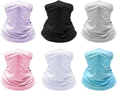 Miniatura 9 de Paquete de 6 polainas refrescantes para el cuello, máscara facial para verano, transpirable, antipolvo, UV, bufanda para hombres y mujeres, pesca