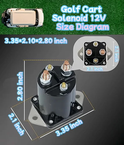 Miniatura 3 de Solenoide de arranque de coche Club de 12 V, solenoide de carrito de golf a gas para Club Car 1984 en adelante DS/04+ precedente solenoide de gas