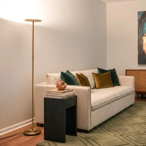 Miniatura 2 de Brightech Lámpara de pie Sky LED, lámpara de pie Torchiere súper brillante para decoración de sala de estar y oficina - lámpara de pie regulable