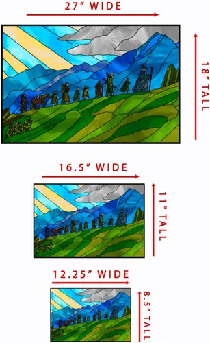 Miniatura 4 de Rings Lord Fellowship - Película para ventana de vitrales (27 x 17.9 pulgadas)