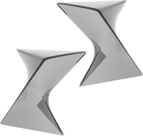 Miniatura 38 de LeisureMod Randolph - Mesa auxiliar apilable de 15.75 pulgadas, resistente a la intemperie, versátil mesa auxiliar triangular de plástico para sala