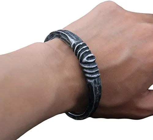 Miniatura 2 de HAQUIL Antique Viking Cuff Bracelet for Men and Women