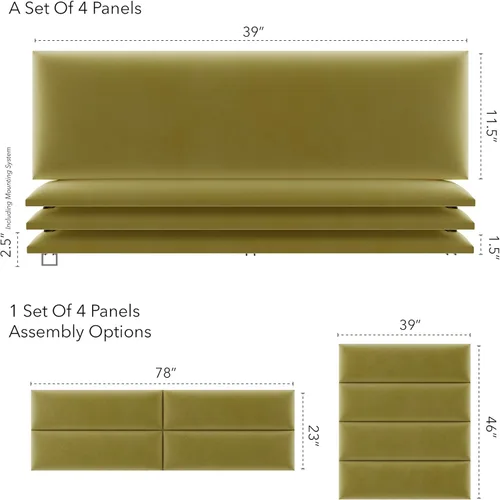 Miniatura 158 de Vant - Paneles tapizados para pared - Cabeceros montados en la pared tamaño King/Cal King - Cuero vintage blanco tórtola - Twin/King - Juego de 4