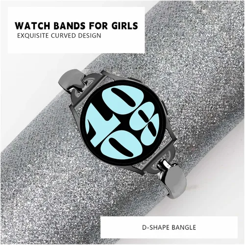 Miniatura 4 de Correas de metal compatibles con Samsung Galaxy Watch 7/FE/6/5/4 1.575 in 1.732 in, Watch 5 Pro, Watch 6/4 Classic 1.693 in 1.850 in 1.654 in 1.811
