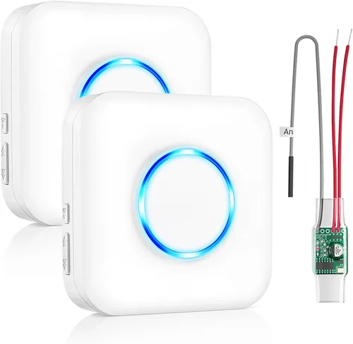 Miniatura 10 de Satisure Extensor de Timbre Inalámbrico con Receptor se Conecta al Timbre Cableado Existente Convirtiéndolo en Timbre de Puerta Inalámbrico