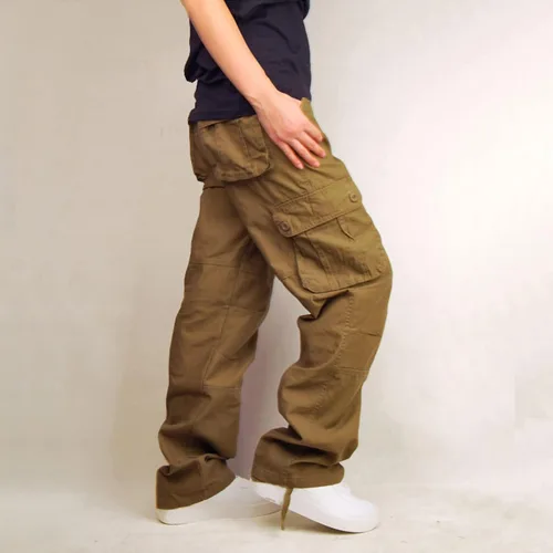 Miniatura 2 de Muscularfit Pantalones cargo de camuflaje para hombre 2023 grandes y altos, múltiples bolsillos, pantalones deportivos sueltos y rectos, pantalones
