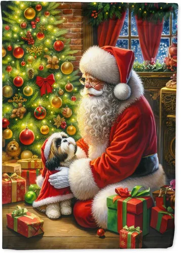 Miniatura 41 de Caroline's Treasures DAC4159CHF - Bandera de casa de Husky siberiano y Papá Noel para porche, grande, para colgar en la pared, poliéster