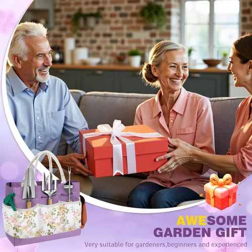 Miniatura 7 de Juego de 22 piezas de herramientas de jardín para mujeres, kit de herramientas de mano de jardín resistente, regalos para mamá jardinera, accesorios