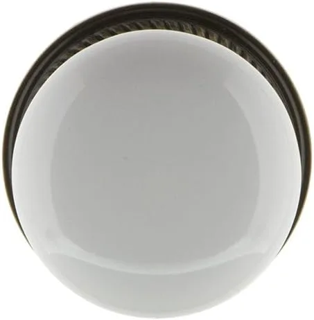 Miniatura 2 de Nostalgic Roseta de cuerda de almacén con perilla de porcelana blanca, privacidad - 2.375 pulgadas, latón antiguo