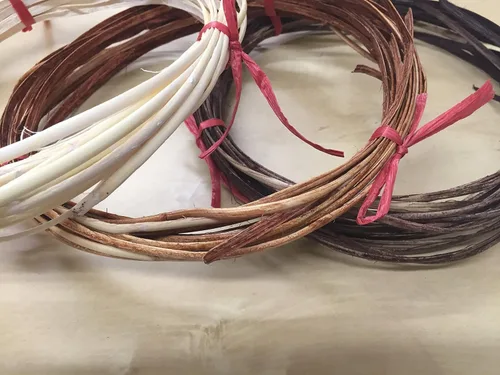 Miniatura 6 de Cesta de silla de muebles planos de ratán con bastón de reparación natural, marrón oscuro