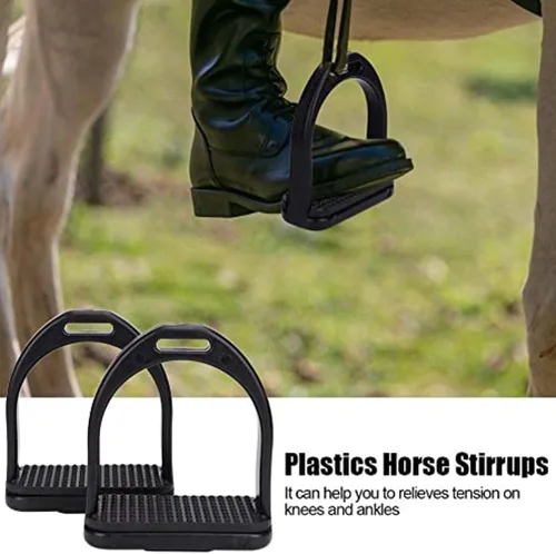 Miniatura 8 de BESPORTBLE Estribos de salto de estribo ancho occidental Sillín guardias de estribo antideslizantes para caballos, estribo de caballo de suministro