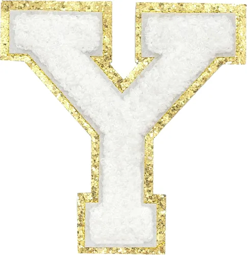 Miniatura 125 de GYGYL - 3 parches de letras deportivas de felpilla con purpurina, parches para planchar de tamaño grande para decoración de disfraces