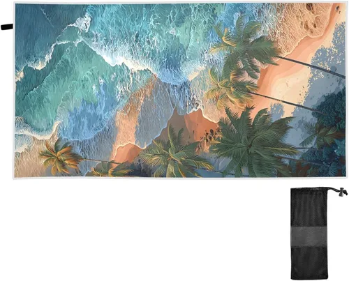 Miniatura 10 de senya Toallas de playa finas para mujeres y hombres, bandera estadounidense con camuflaje del desierto, toallas de playa de gran tamaño de secado