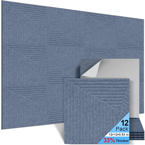 Miniatura 16 de Paquete de 8 Paneles Decorativos Absorbentes de Sonido, Arte de Pared Absorbente de Sonido, Arte de Pared Acústico de 48 x 32 Pulgadas