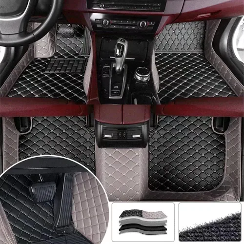 Miniatura 26 de Tapete de automóvil, personalizado para tu modelo personal, tapete de cuero resistente antideslizante impermeable para BMW, Ford, Nissan, Jeep