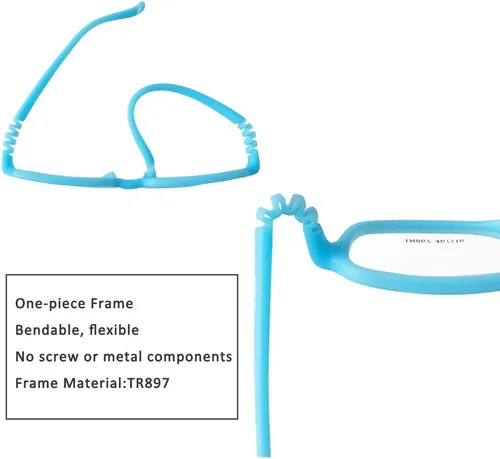 Miniatura 19 de AQWANO Children Optical Glasses Frame tr90 Flexible Bendable One-piece Safe Eyeglasses Girls Boy