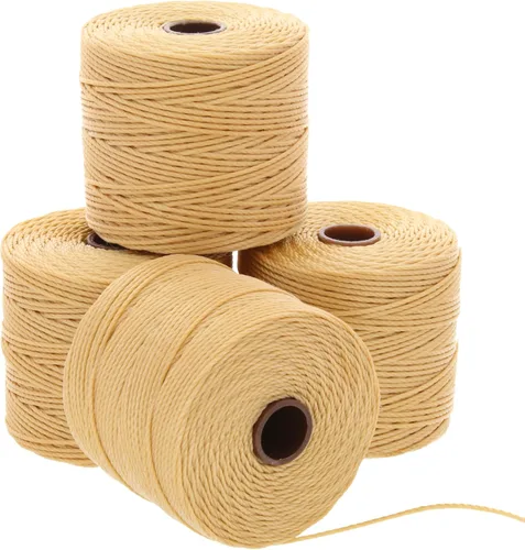 Miniatura 55 de The Beadsmith S-Lon Cordón para Cuentas – Cordón de Nylon Torcido de 0.5 mm para Ensartar, Paquete de 4, Mezcla de Neutrales Fríos, TEX210, 77
