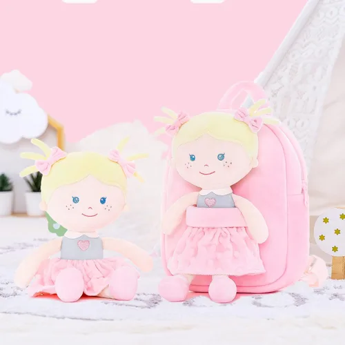 Miniatura 59 de Onetoo Mochila para niños pequeños, regalos de regreso a clases, mochilas para niñas y niños con muñecas de bebé ligeras y suaves en vestido