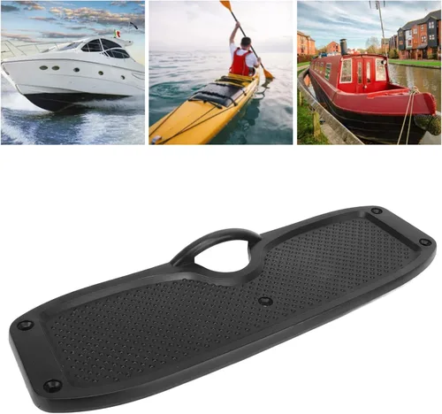 Miniatura 5 de Placa de montaje, ligera, resistente, ampliamente utilizada, soporte de motor fuera de borda PVC para bote de goma (negro)