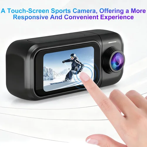 Miniatura 2 de OBEST Mini cámara corporal de 128 GB, cámara de acción de tamaño pulgar 1080P con pantalla táctil LCD de 1.5 pulgadas y estuche de carga, grabación