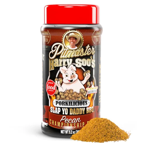 Slap Yo Daddy - Condimento para barbacoa de Pecan Porkilicious – Condimento para asar a la parrilla y ahumar de Pitmaster Harry Soo – Sin MSG, sin