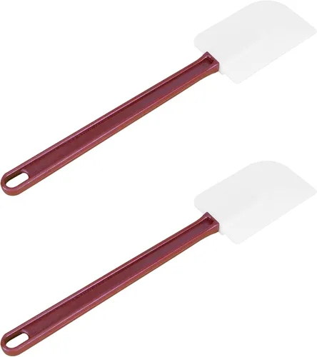 Miniatura 7 de Juego de 2 espátulas de silicona resistentes al calor para cocinar, espátula de goma (9.5 pulgadas)