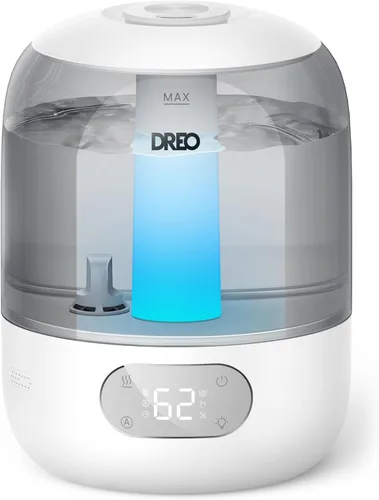 Miniatura 2 de Dreo Humidificadores de niebla fría para bebé, 3L de relleno superior, 26dB silencioso, luz indicadora ambiental para guardería, menos recarga