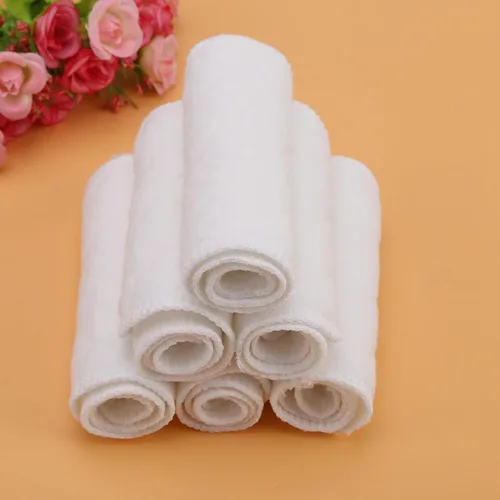 Miniatura 8 de Paquete de 10 forros de pañales de tela de algodón suave, insertos de pañales transpirables de 6 capas, se adapta a la mayoría de los pantalones