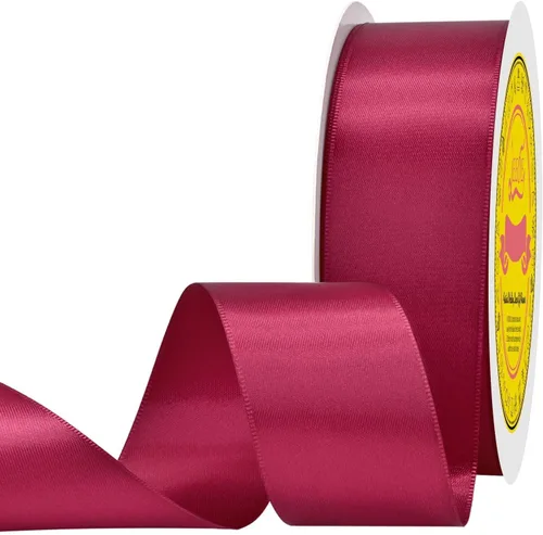Miniatura 284 de Cinta de satén blanca antigua de doble cara de 1-1/2 pulgadas x 50 yardas, cinta de poliéster para envolver regalos, día de San Valentín, bodas