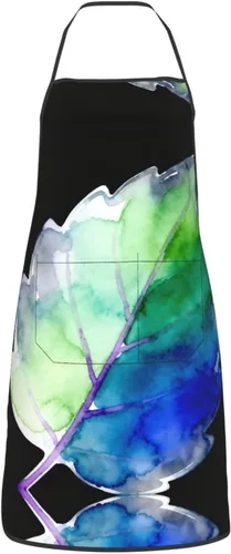 Miniatura 21 de Colorful Stars Delantal con bolsillos, delantales resistentes a las gotas de agua para mujeres y hombres, delantal ideal para uso doméstico