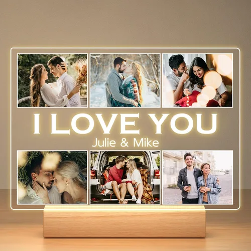 Miniatura 17 de Marcos de fotos personalizados con foto, marco de fotos personalizado con luz nocturna, marco de fotos personalizado, regalos personalizados de 5