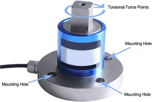 Miniatura 2 de Sensor de par estático ATO 2Nm, brida a unidad cuadrada, sensor de par de reacción, señal de salida 0-20mV