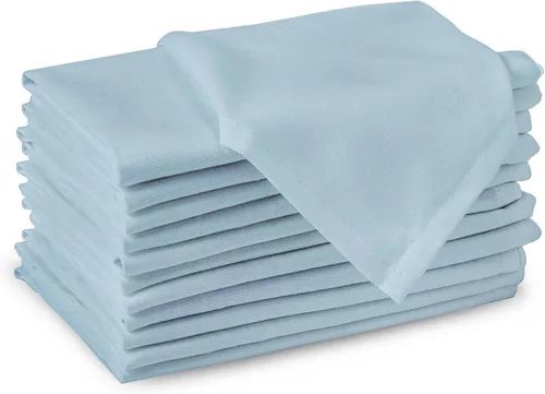 Miniatura 48 de Encasa XO Juego de 12 servilletas de tela color azul cobalto, 17 x 17 pulgadas, servilletas de cena de algodón de color sólido, servilletas de boda
