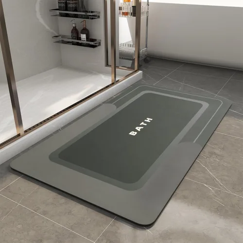 Miniatura 29 de MontVoo -Alfombra de baño, antideslizante, súper absorbente, resistente a las manchas, de secado rápido, delgada, para baño, suelo, bañera, tocador